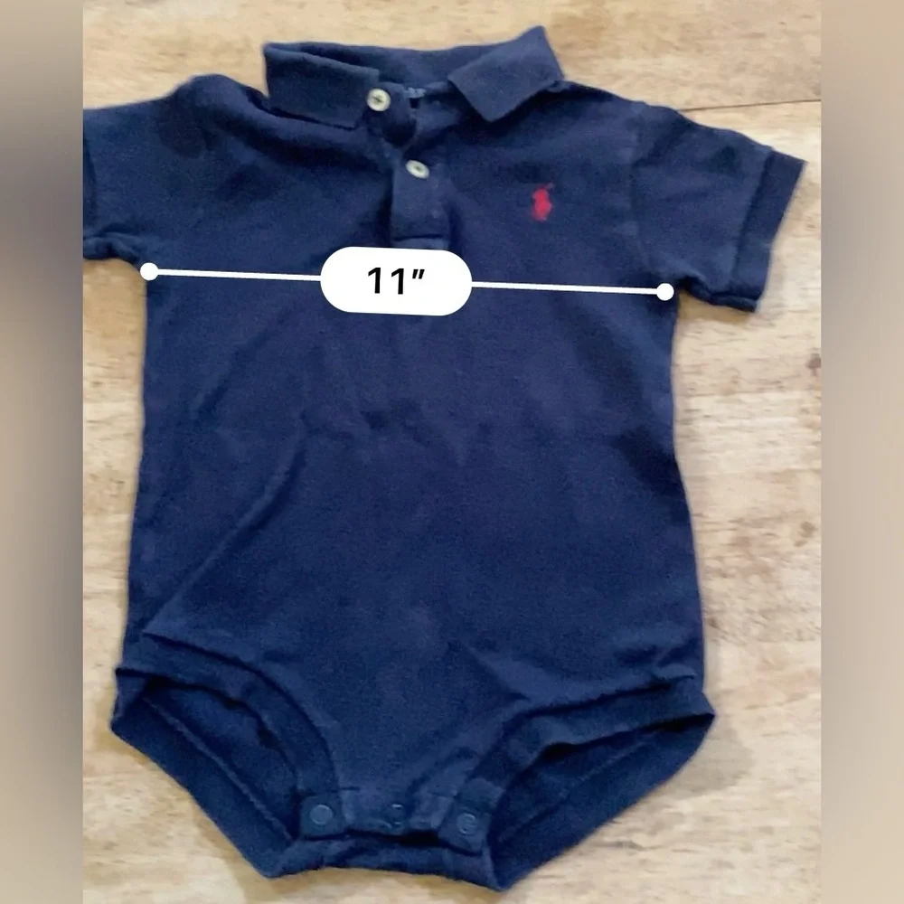 Vintage Ralph Lauren Infant Sz M‎ (6-12m) Navy Soft Cotton Bodysuit